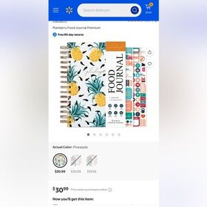 New Planberry Pineapple Design Food Journal